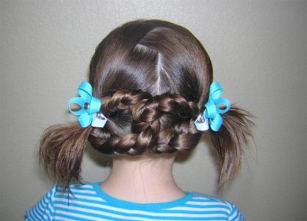Прически на средние волосы детские