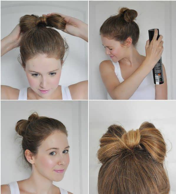 Как сделать бантик из волос на голове: 4 фото-инструкции