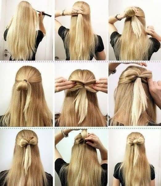 4 простых способа, как сделать бантик из волос