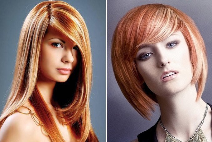 Мелирование на рыжие волосы фото до и после фото